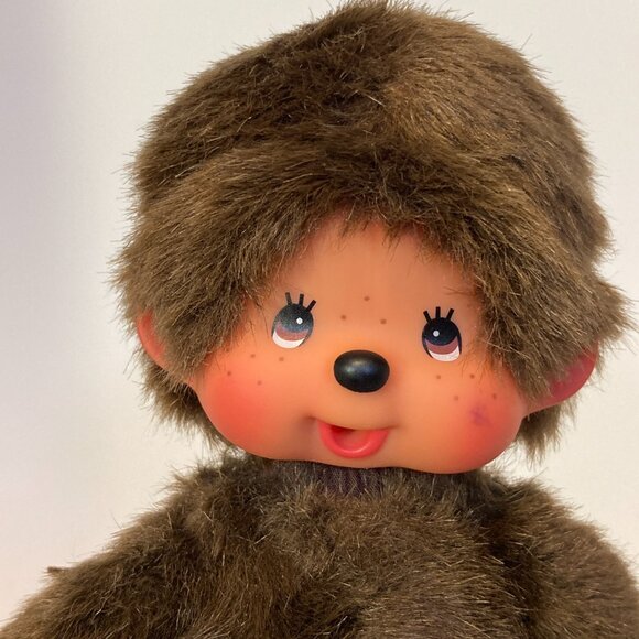 Monchhichi Doll Stuffed Plush Toy Blue Shoes 19cm Sekiguchi Japan - Picture 6 of 12